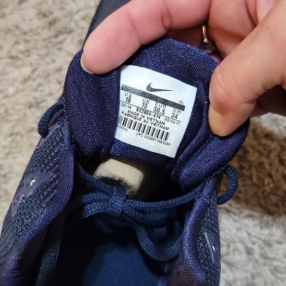 Nike Mens Alpha Menace Pro Low TD Promo 922804-414 Football Cleats Size 16 Navy - Picture 7 of 8